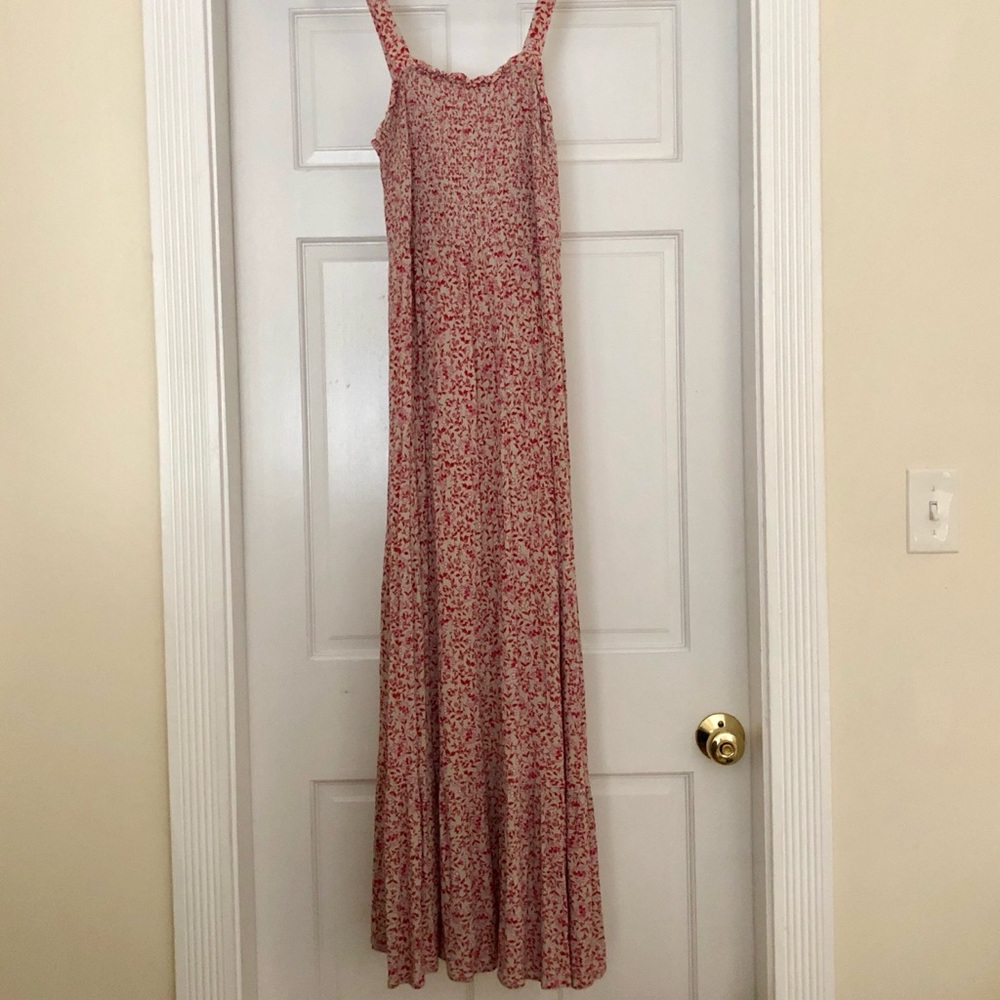 Smocked bodice & tiered maxi dress